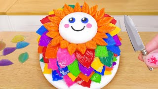 🌺 Beautiful Miniature Flower Cake Decorating  Yummy Rainbow Buttercream Ideas Cake [upl. by Latia]