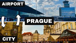 How to get from Prague Airport to Prague City Centre by Bus and Metro [upl. by Tereb483]