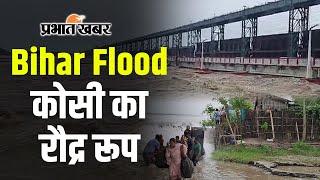 Bihar Flood News Koshi River का रौद्र रूप Supaul में हाई अलर्ट जारी  Heavy Rain in Bihar  Nepal [upl. by Aubrette]