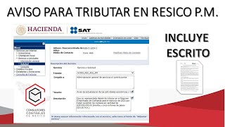 AVISO PARA TRIBUTAR EN RESICO PM [upl. by Mosira323]