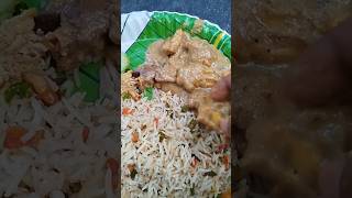 Chicken curry with fried ricechickenchickenrecipeviralvideosubscribe [upl. by Ihsorih870]