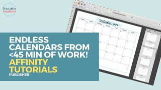 Create Endless Calendars from One Template  Affinity Publisher [upl. by Siobhan434]