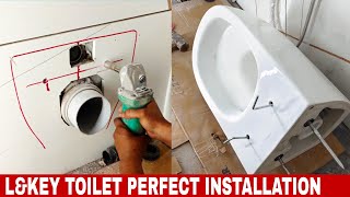 how to install Lamp key wallhung toilet [upl. by Nevada]