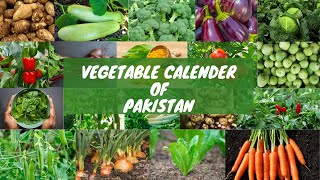 Vegetables Calendar of Pakistan  Vegetable to grow in Summer and Winter Season موسم گرما کی سبزیاں [upl. by Lemmuela]