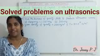 Problems on ultrasonics [upl. by Akinej947]