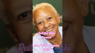 Nikki Giovanni June 7 1943  December 9 2024 [upl. by Rennie]