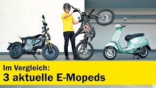 BMW CE 02 Surron Light Bee amp Vespa Primavera Elettrica 45 im Vergleich  ÖAMTC auto touring [upl. by Zohara686]