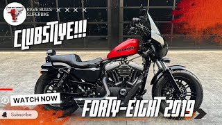 รีวิวฮาร์เล่ย์ HD SPORTSTER FORTYEIGHT™️ รถปี2019 สี Wicked Red Denim แต่ง Club Style⚡️ [upl. by Siekram]