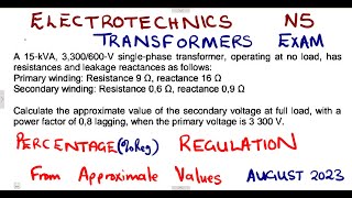 Electrotechnics N5 Voltage Regulation November 2023 mathszoneafricanmotives mathswithadmirelightone [upl. by Udele]