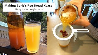 Making Boriss Rye Bread Kvass Its the Most Delicious Fermented Drink full process demo [upl. by Ehtiaf195]