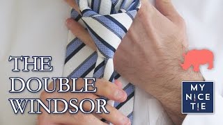 How to Tie a Tie The BEST Video to Tie a Double Windsor Knot slowbeginner [upl. by Frederic]