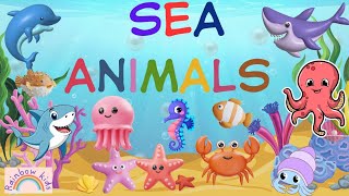 Sea Animals for kids  Aquatic Animals Names and videos English Vocabulary [upl. by Ennaoj]