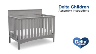 Delta Children Fancy 4in1 Crib Assembly Video [upl. by Aidil]