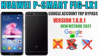 Huawei Psmart FigLx1 google account frp bypass New method 2021 [upl. by Volding141]