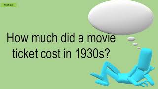 How Much Did A Movie Ticket Cost In 1930S [upl. by Jempty]