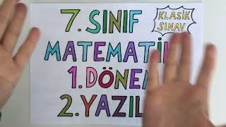 7 Sınıf Matematik 1 Dönem 2 Yazılı Açık uçluKlasik [upl. by Navar]