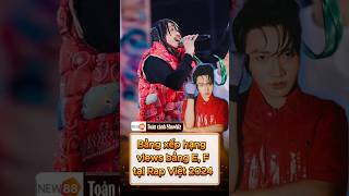 Bảng xếp hạng views bảng E Ftại Rap Việt 2024 rapviệt2024 puppy robber manbo coolkid bray [upl. by Ayadahs256]