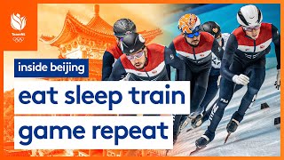 Een OLYMPISCHE DAG met de SHORTTRACKERS  Inside Beijing 🐉  TeamNL [upl. by Nali]