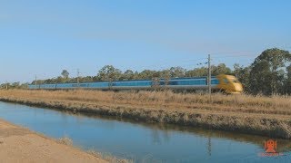 Australian Trains and Railways QR Electric Tilt Train [upl. by Akimyt953]