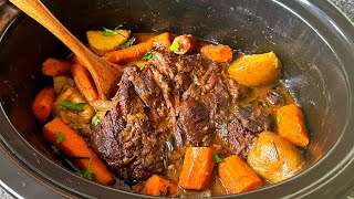 Hundreds of 5Star Reviews Slow Cooker BEEF POT ROAST Recipe Super Flavorful and Tender [upl. by Sivrahc152]