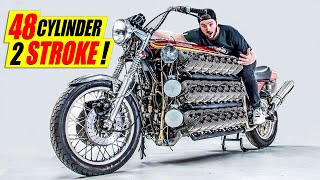 Crazy 48 Cylinder 2 Stroke Motorcycle [upl. by Aurita]