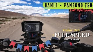 God Speed  Hanle to Pangong Lake  solo offroading like Dakar Racer ladakh tamil [upl. by Eekaz]