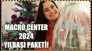 MACRO CENTER YILBAŞI SEPETİ 2024 🤩 En Pahalı Yılbaşı Sepetini Açalım [upl. by Odravde618]