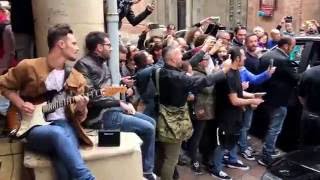 Red Hot Chili Peppers exit Bologna hotel [upl. by Lemmor]