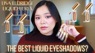 LISA ELDRIDGE Liquid Lurex Eyeshadow  Eye Swatches Demo Review Titania Daphne Anais amp Anjelica [upl. by Bernelle715]