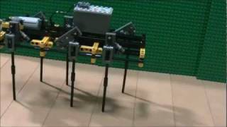 LEGO Long Legged Hexapod レゴ 六脚歩行ロボ 足長・安定歩行型 [upl. by Enerahs459]