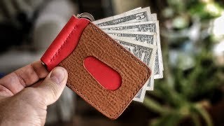 Making a Leather Money Clip Wallet [upl. by Atelokin]