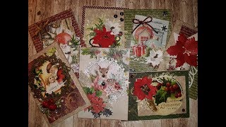 Kartki świąteczne Boże Narodzenie  scrapbooking [upl. by Caprice]