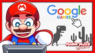 Mario Plays GOOGLE SECRET GAMES [upl. by Anehc888]