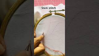 Super easy Stem stitch Enhance Your Embroidery Skills with these stitches [upl. by Briant]