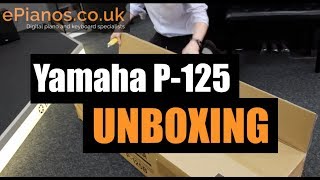 Yamaha P125 portable piano UNBOXING [upl. by Arorua685]