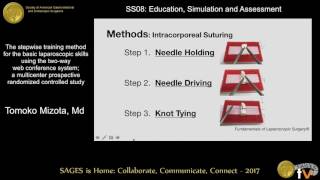 The stepwise training method for the basic laparoscopic skills using the 2way web conference system [upl. by Allsun]