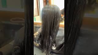 Hena coated hair smoothening process shortsvideo salonintezpur hairstyle bellecurls henacoated [upl. by Aivital921]