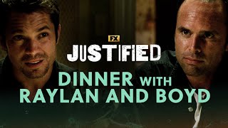 Raylan and Boyd Meet for Dinner  Scene  Justified  FX [upl. by Weingarten]