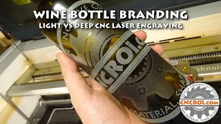 Wine Bottle Engraving Shallow VS Deep Engraving [upl. by Pansy524]