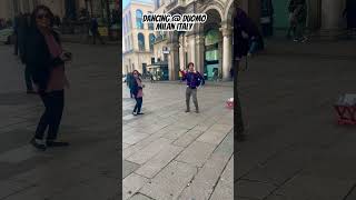 Dancing  Duomo Milan Italy  Piazza del Duomo Milan  dance music linedance dancing footsteps [upl. by Zeugirdor526]