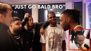 My Friends React to Me Having the Worst Hairline on YouTube [upl. by Nugesulo672]