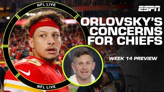 Dan Orlovskys CONCERNS for the Chiefs in Week in 14 👀  NFL Live [upl. by Alyakim]