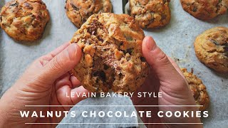 Levain Walnut Chocolate Cookies Recipe  The Best New York Style NYC Cookies [upl. by Anazraf]