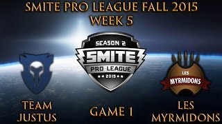 SPL Fall Week 5  Team JusTus vs Les Myrmidons Game 1 [upl. by Amiaj]