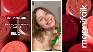 On TESTE avec vous les 6 teintes du rouge à lèvres MAGNIFAÏK  BEIJO💄 [upl. by Helaina]