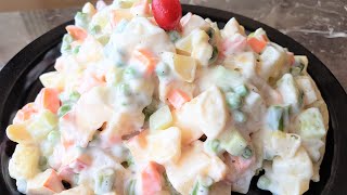 Russian salad recipe  रशियन सलाद की रेसिपी  Best salad recipe for parties  Veg Russian Salad [upl. by Desma]