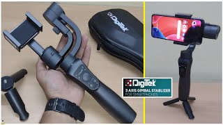 Digitek 3Axis Gimbal 🔥 Unboxing  Stabilizer for Phone amp GoPro 12 hrs backup ⚡ FPV amp 360° mode [upl. by Nagel]