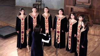 Nor Tsakhik  Nerses Shnorhali  Yervand Yerkanian  Geghard Monastery Choir [upl. by Alpheus]