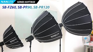 Review Bộ 3 Softbox Nanlite Đường Kính 60 90 120cm [upl. by Ahsinyt]