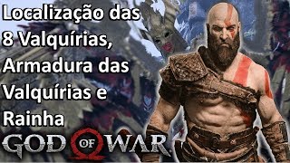 God of War Dicas de como encontrar as 8 Valquírias Armadura das Valquírias e Rainha das Valquírias [upl. by Razaele]